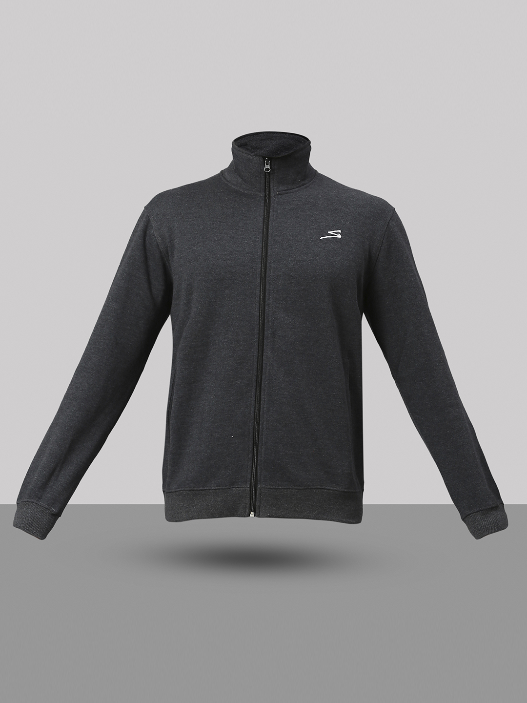 SG Men Dark Grey Solid Long Sleeves Round Neck Jackets (5)