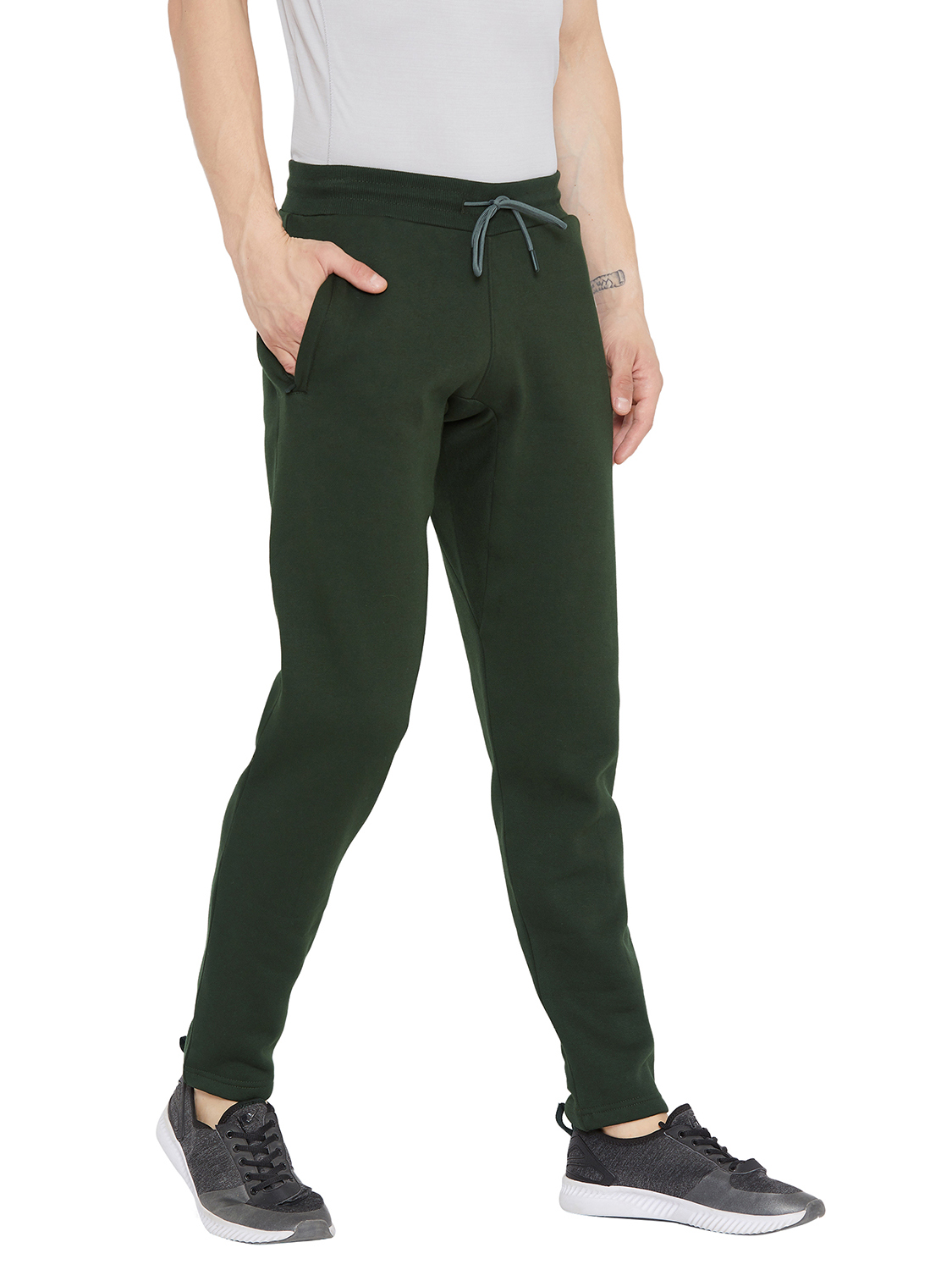 SG Men Dark Olive Printed Polyester Regular Fit Track Pants (3)