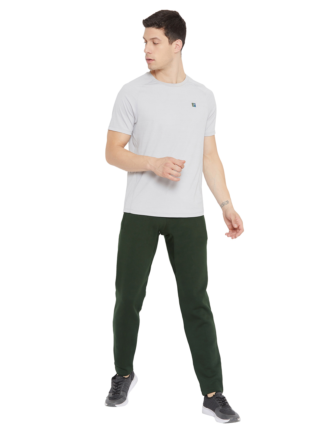 SG Men Dark Olive Printed Polyester Regular Fit Track Pants (6)