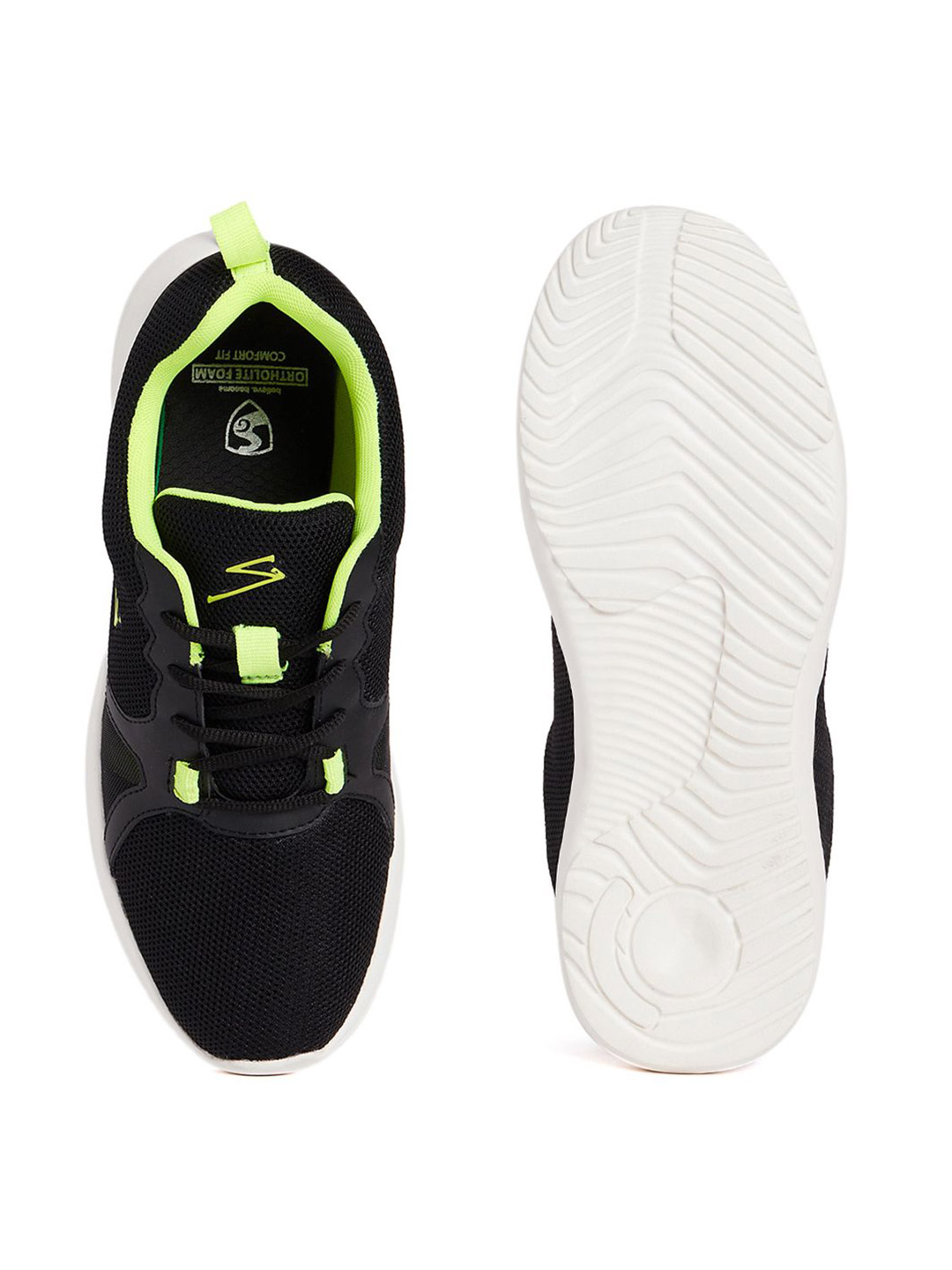 SG Men Fury Black/Lime Sports Shoes (4)