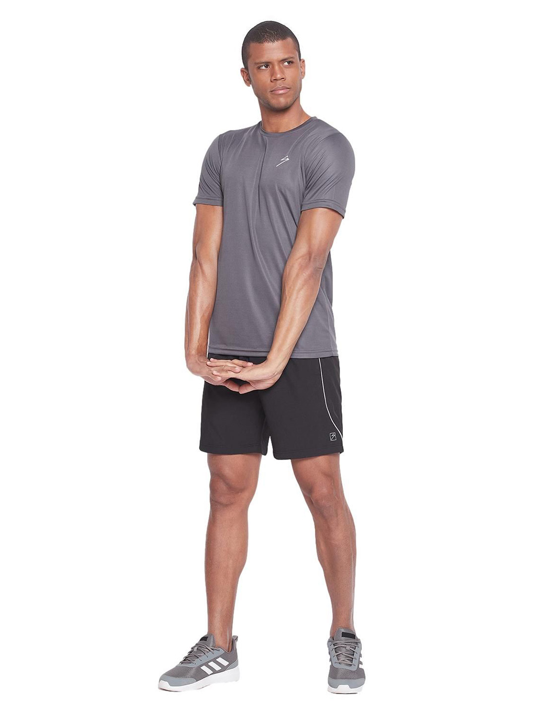 SG Men Grey Melange Solid Short Sleeves Polo Collar T-Shirts (5)