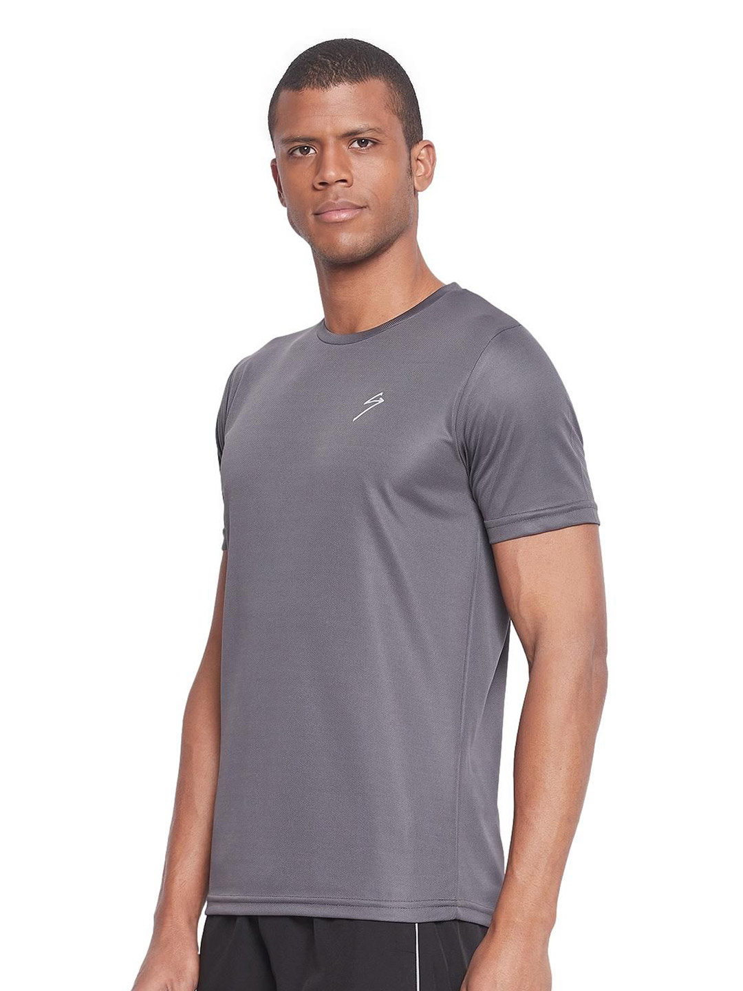 SG Men Grey Melange Solid Short Sleeves Polo Collar T-Shirts (3)