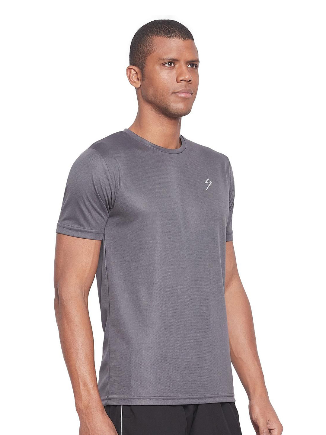 SG Men Grey Melange Solid Short Sleeves Polo Collar T-Shirts (4)