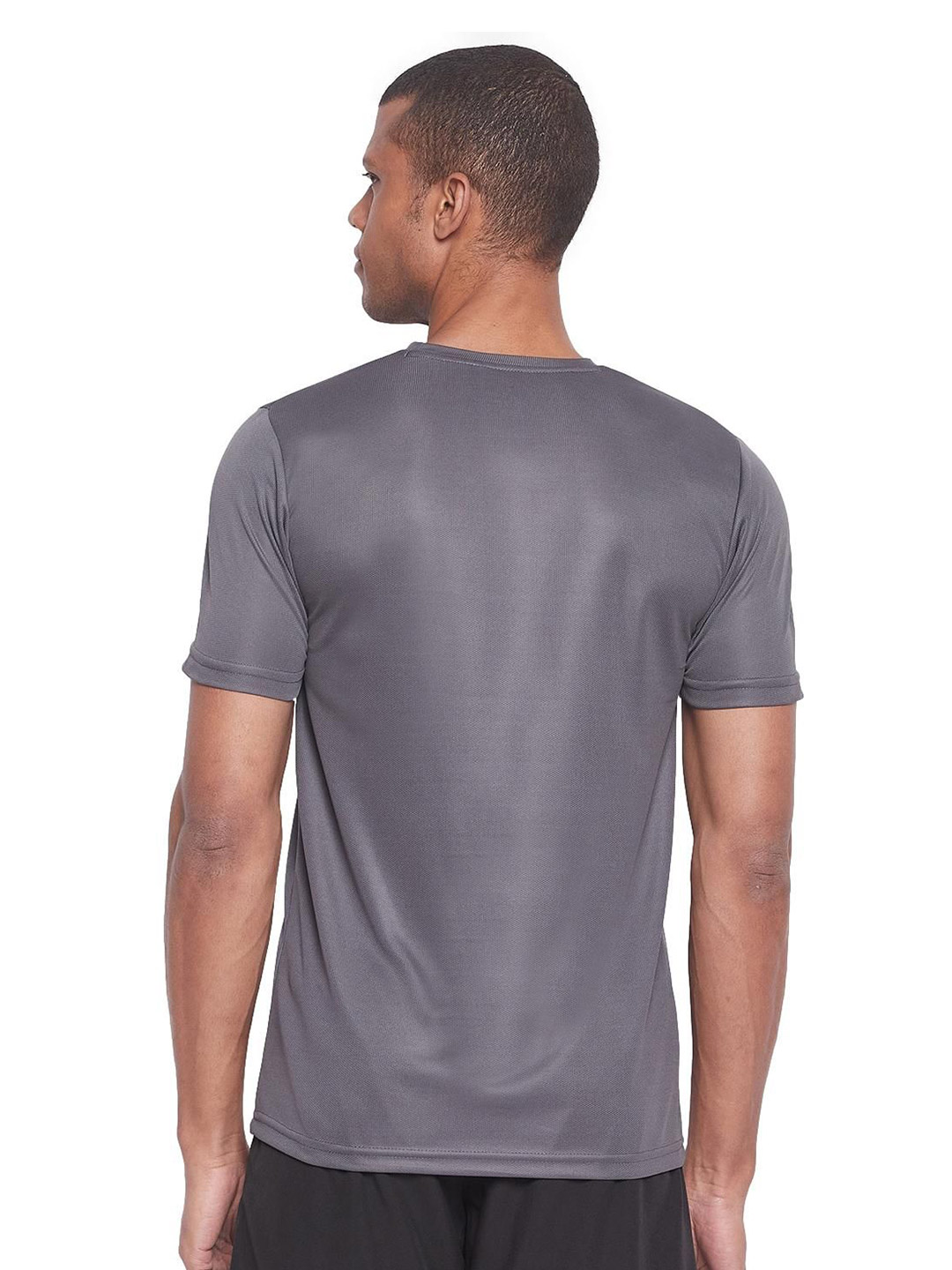 SG Men Grey Melange Solid Short Sleeves Polo Collar T-Shirts (2)