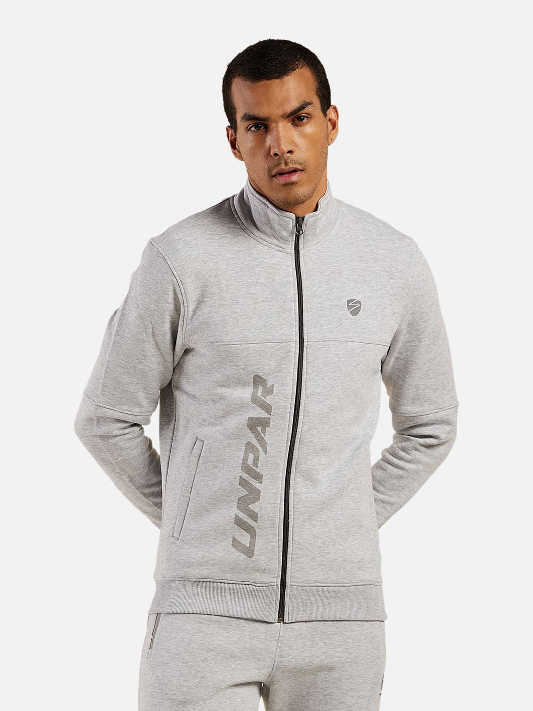 SG Men Grey Solid Long Sleeves Round Neck Jackets