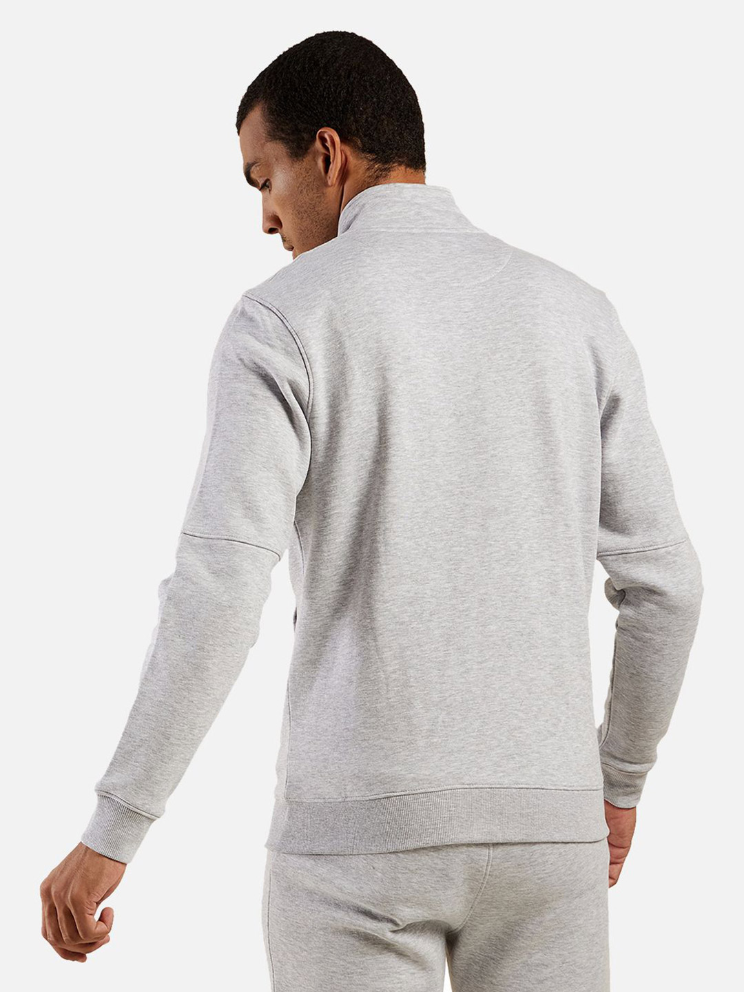 SG Men Grey Solid Long Sleeves Round Neck Jackets (2)