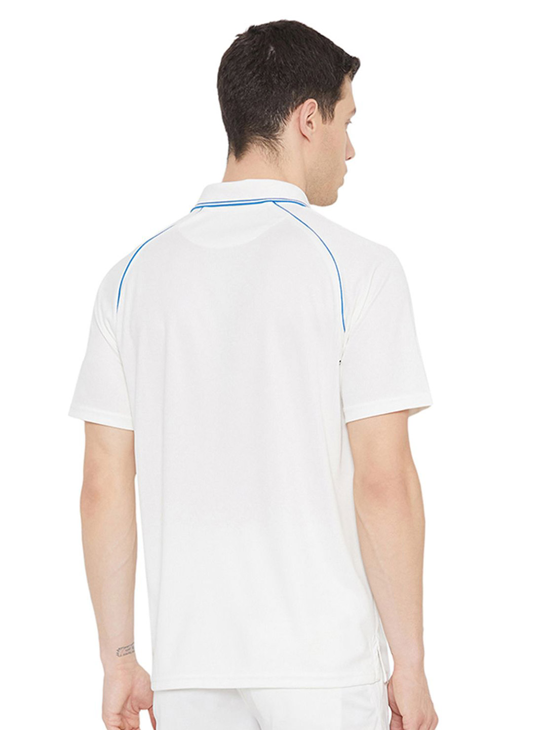 SG Men Half Sleeves Off-White Cricket Legend Polo Neck Shirt (3)