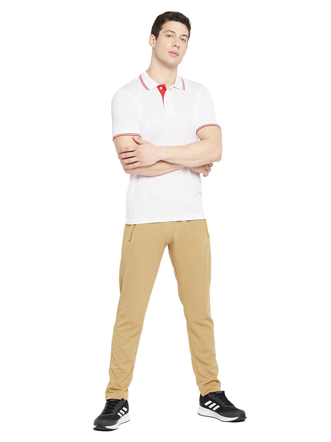 SG Men Khaki Printed Polyester Regular Fit Track Pants (5)