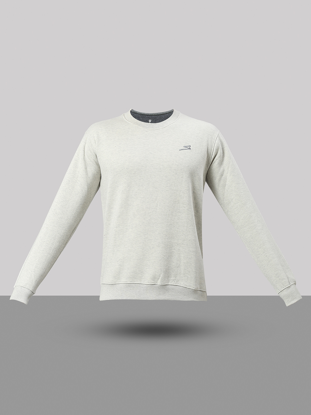 SG Men Light Grey Solid Long Sleeves Round Neck Sweatshirts (5)
