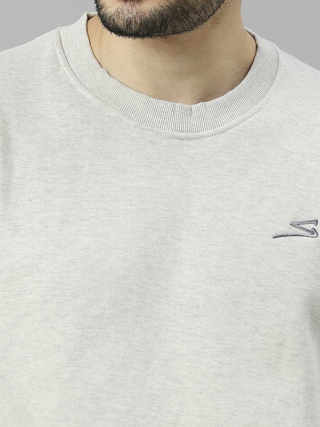 SG Men Light Grey Solid Long Sleeves Round Neck Sweatshirts (6)