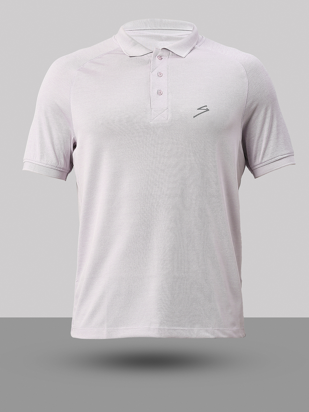 SG Men Misty Lilac Solid Short Sleeves Polo Collar T-Shirts (5)