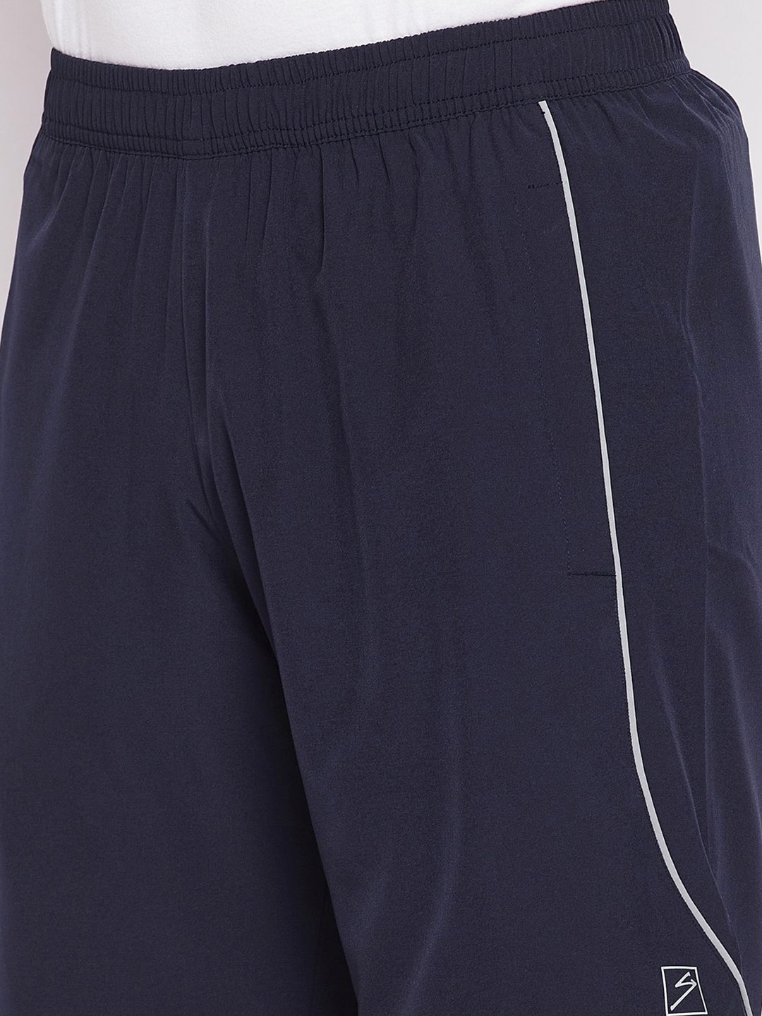SG Men Navy Blue Printed Polyester Regular Fit Sports Shorts (6)