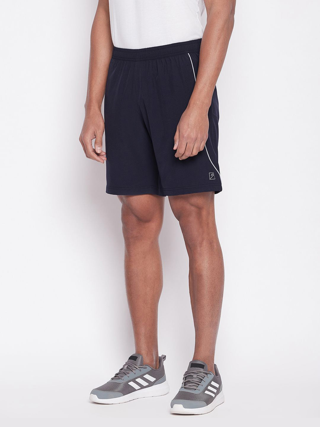 SG Men Navy Blue Printed Polyester Regular Fit Sports Shorts (5)