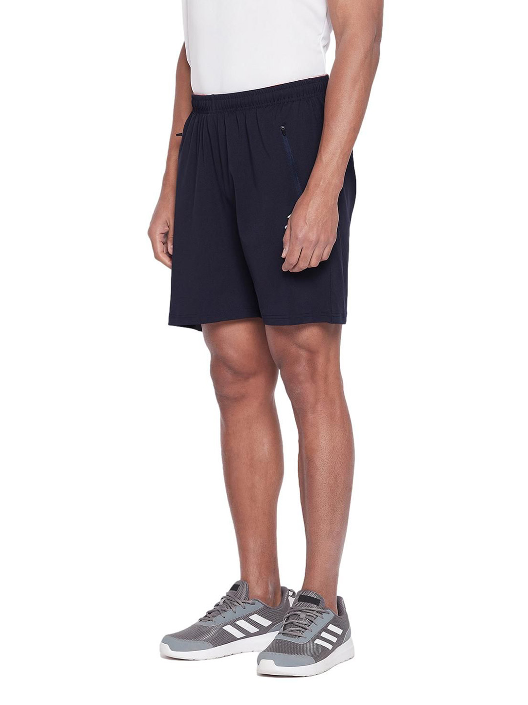 SG Men Navy Blue Printed Polyester Regular Fit Sports Shorts (3)