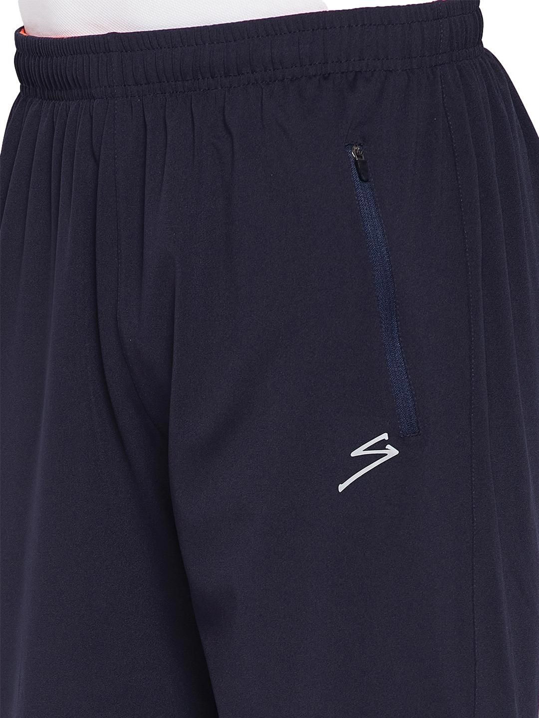 SG Men Navy Blue Printed Polyester Regular Fit Sports Shorts (6)
