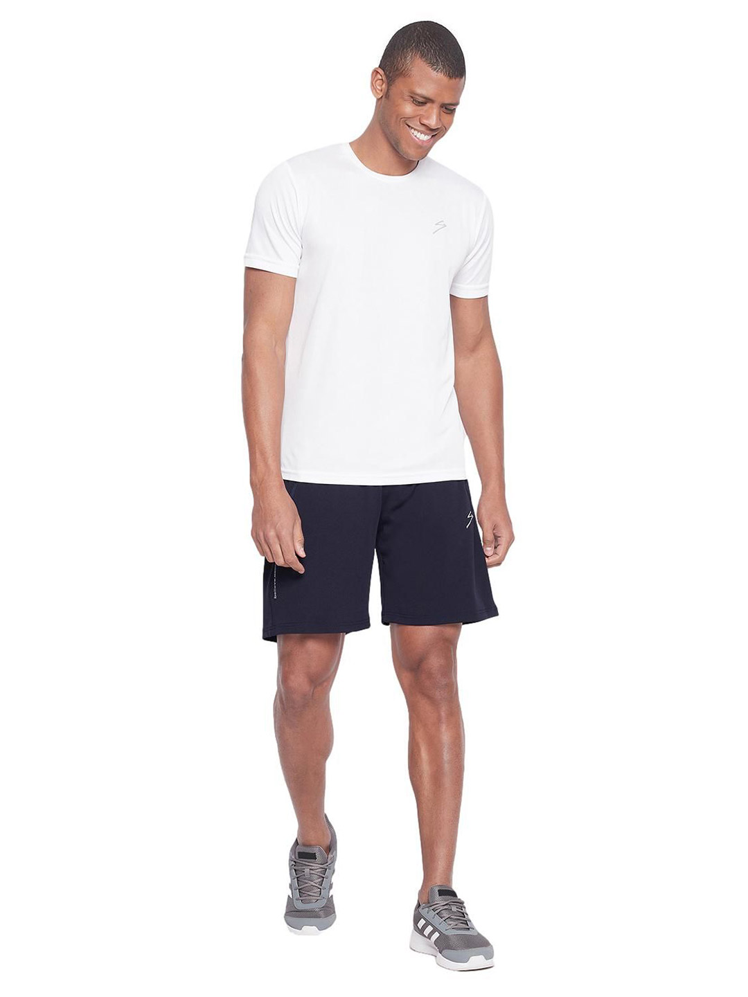 SG Men Navy Blue Printed Polyester Regular Fit Sports Shorts (5)