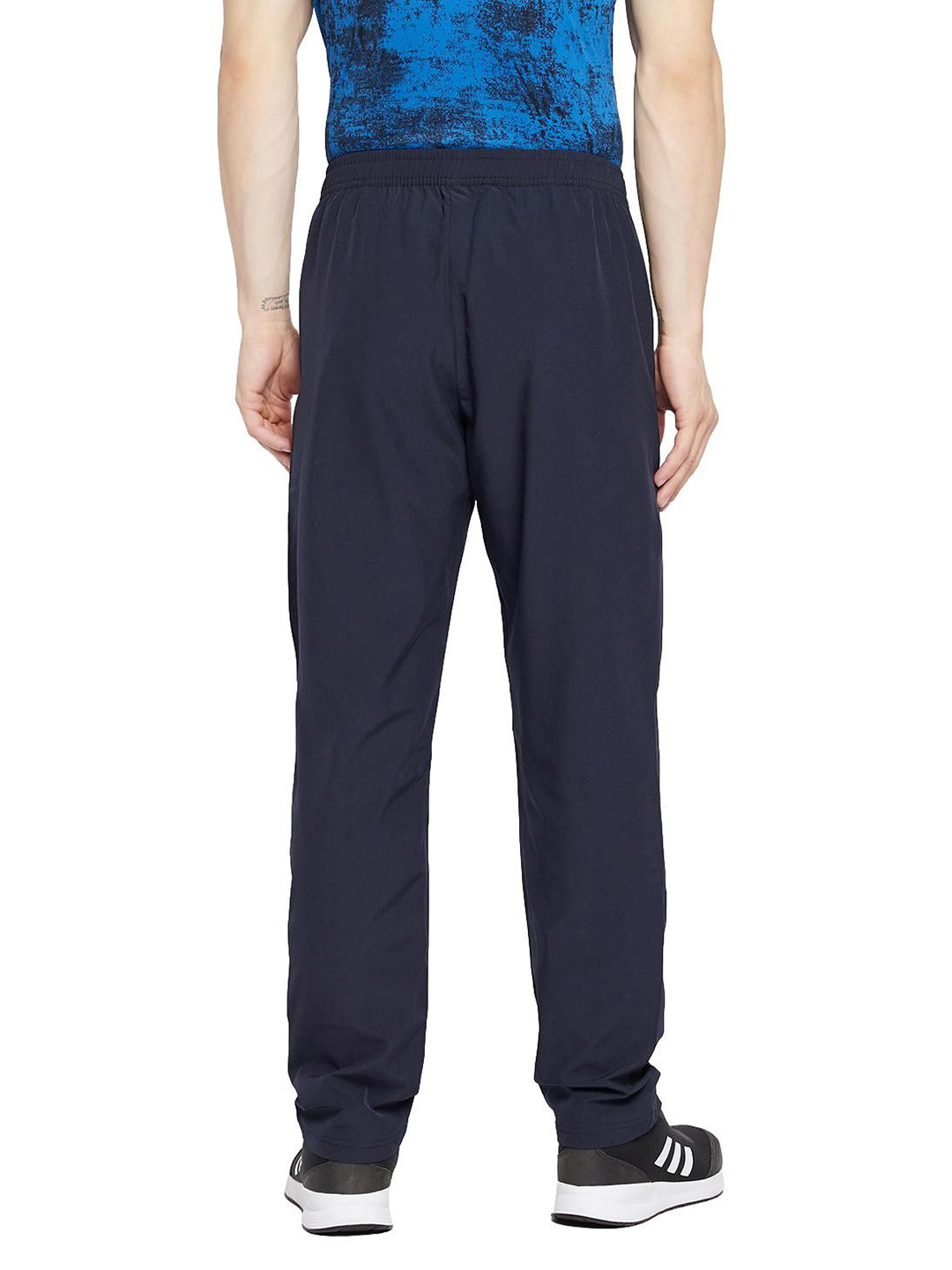 SG Men Navy Blue Printed Polyester Regular Fit Track Pants (3)