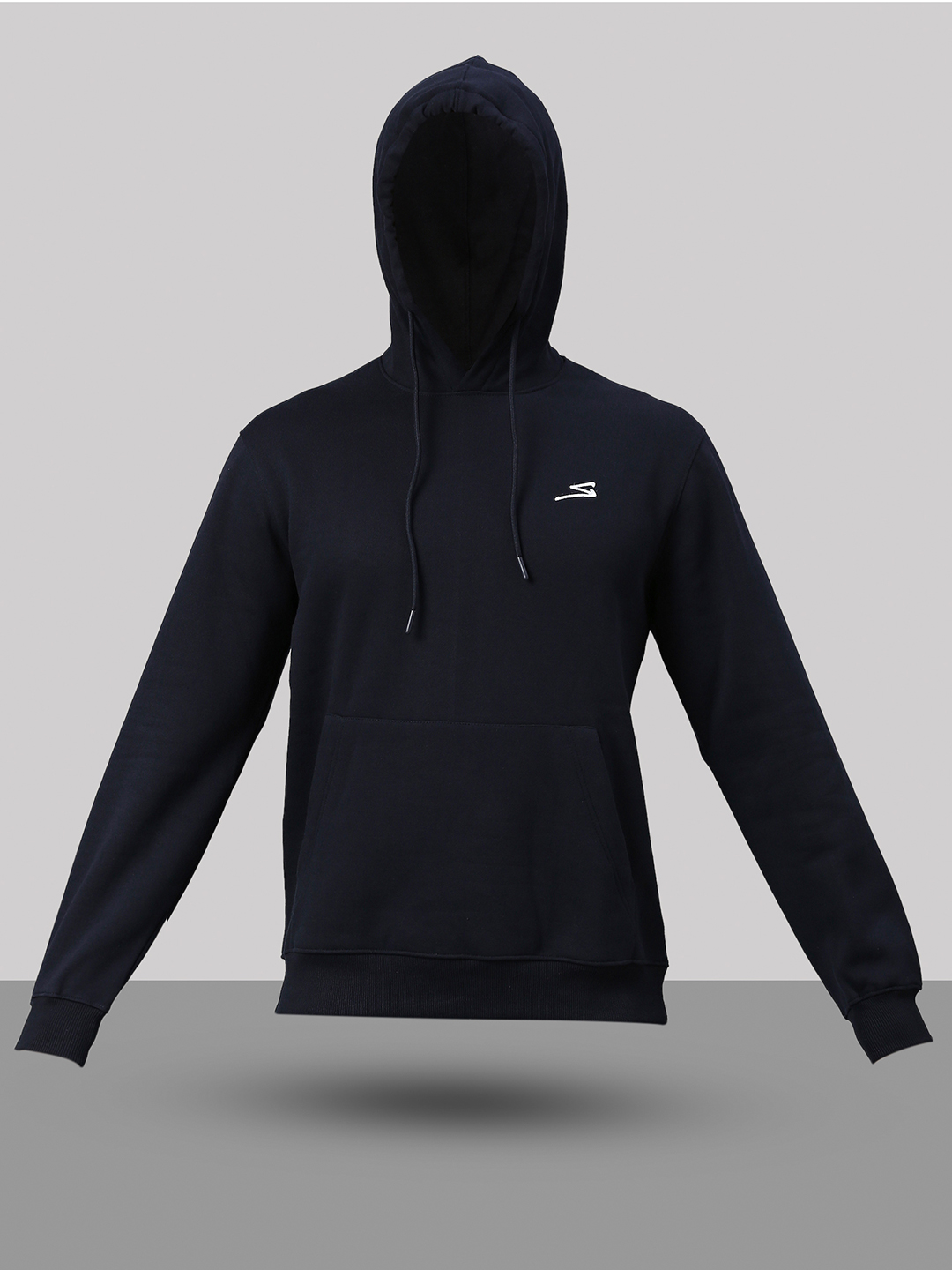 SG Men Navy Blue Solid Long Sleeves Hooded Sweatshirts (5)