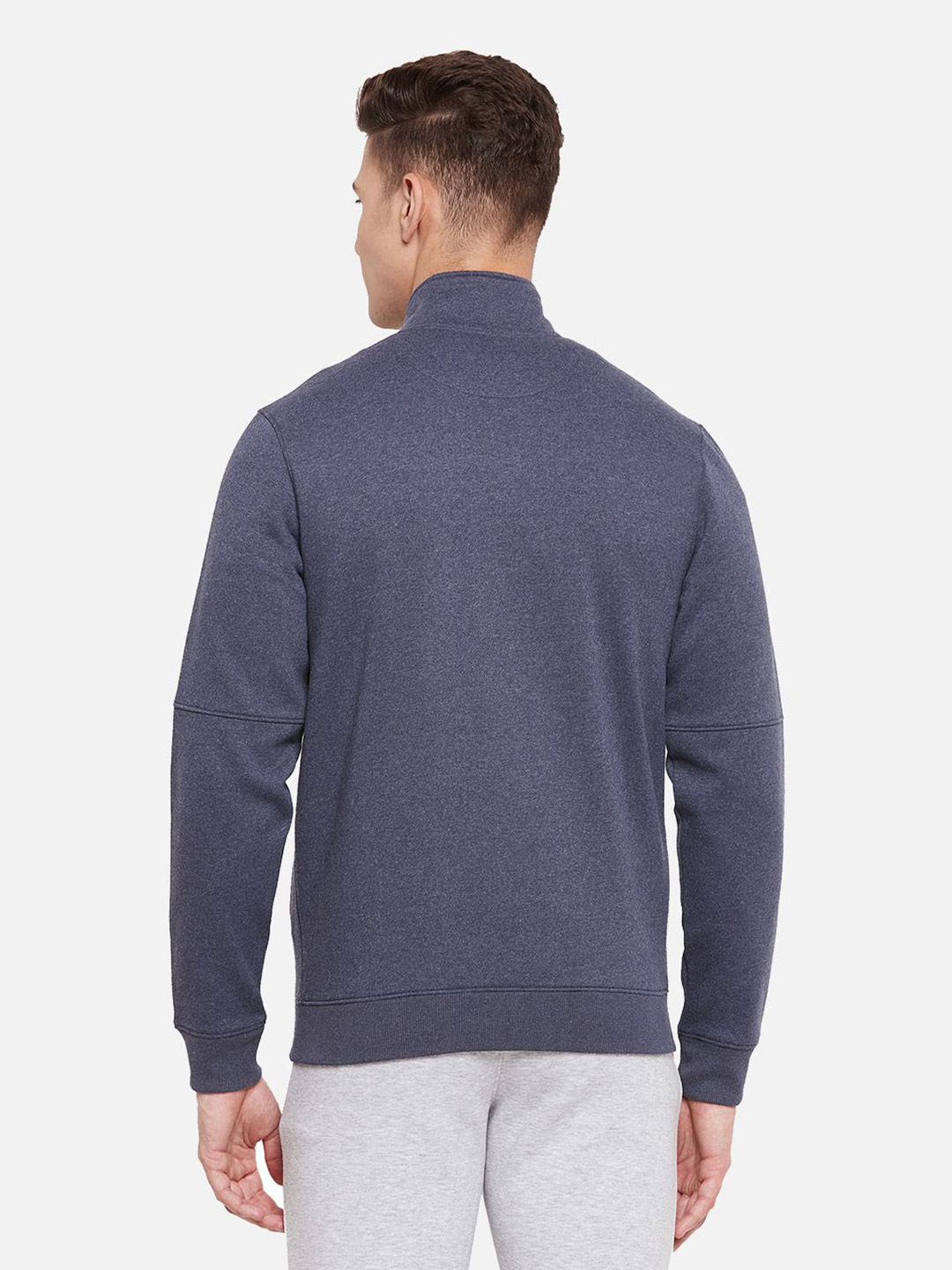 SG Men Navy Blue Solid Long Sleeves Round Neck Jackets (3)