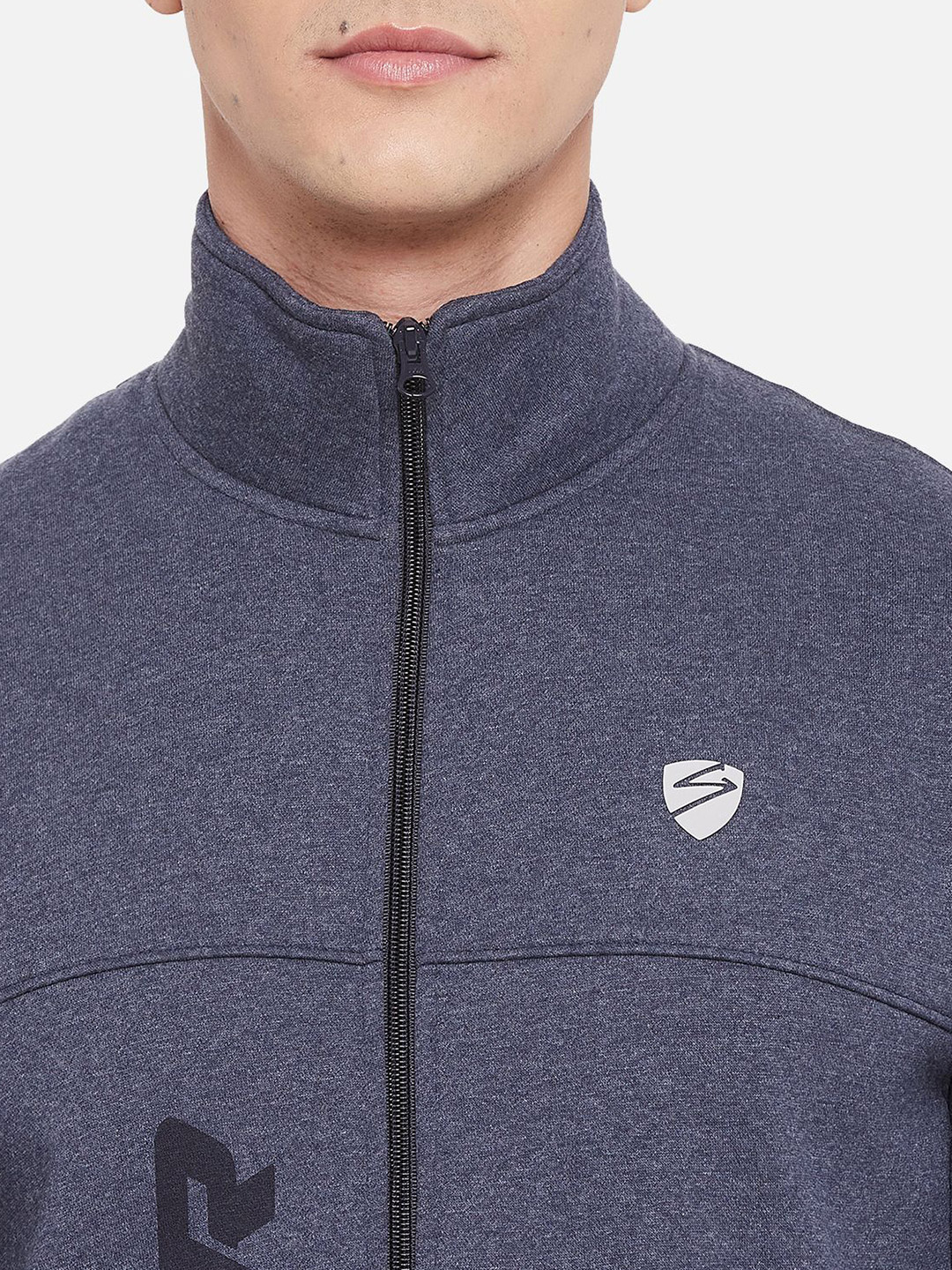 SG Men Navy Blue Solid Long Sleeves Round Neck Jackets (6)