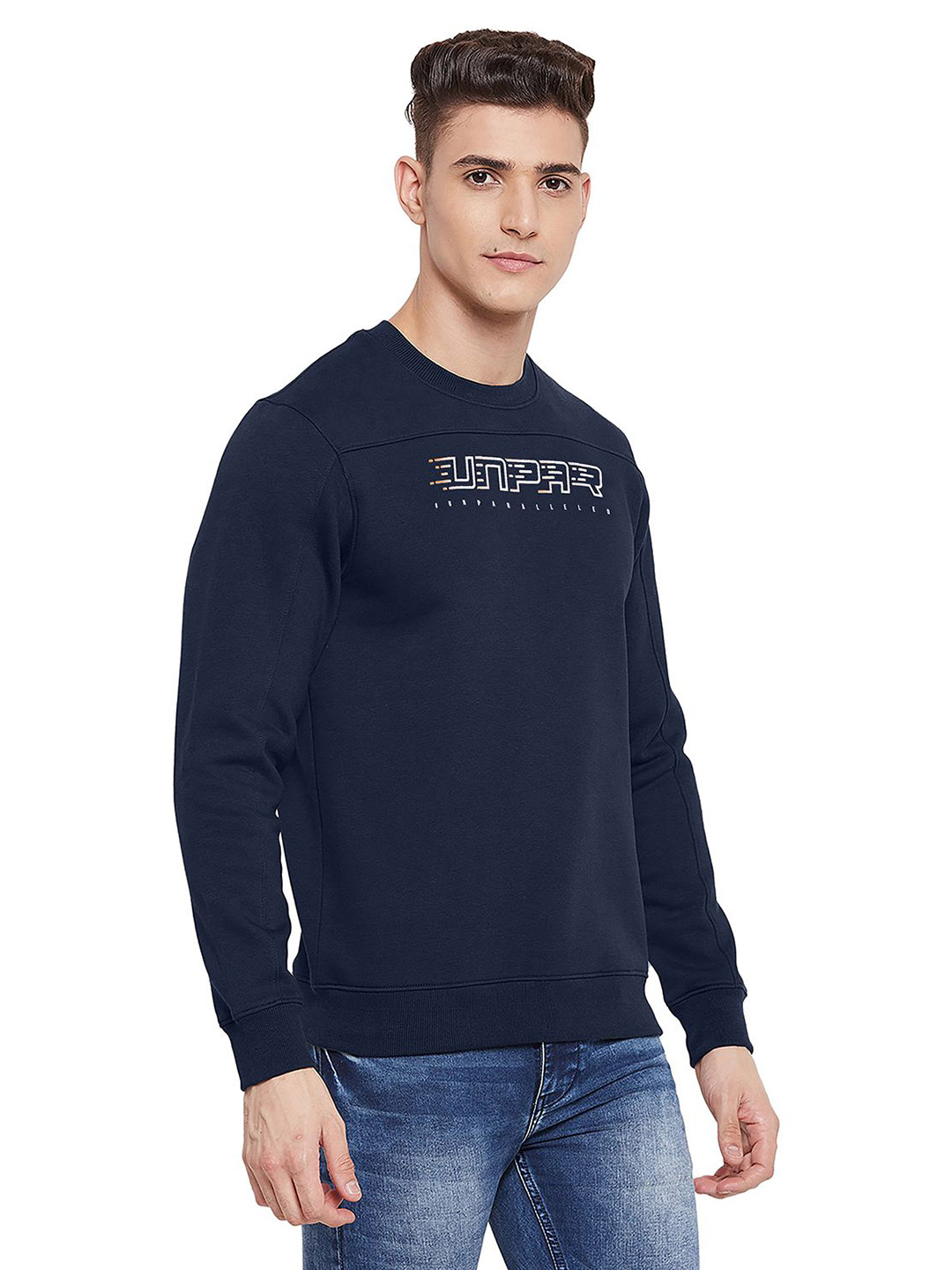 SG Men Navy Blue Solid Long Sleeves Round Neck Sweatshirts (6)