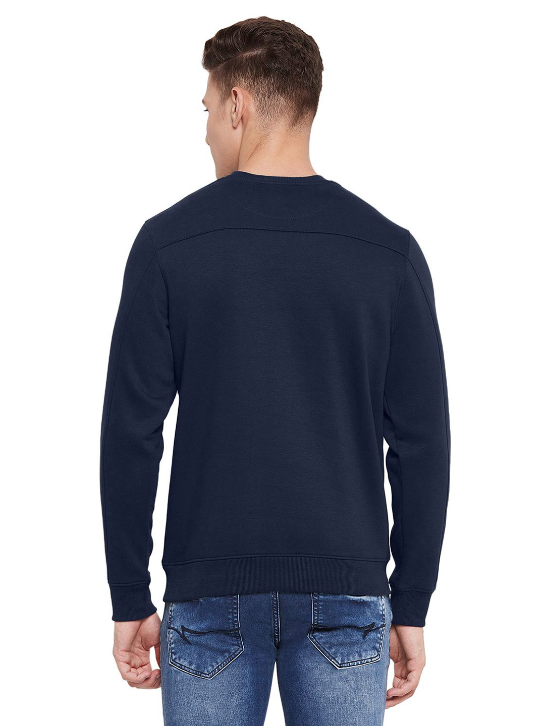 SG Men Navy Blue Solid Long Sleeves Round Neck Sweatshirts (7)
