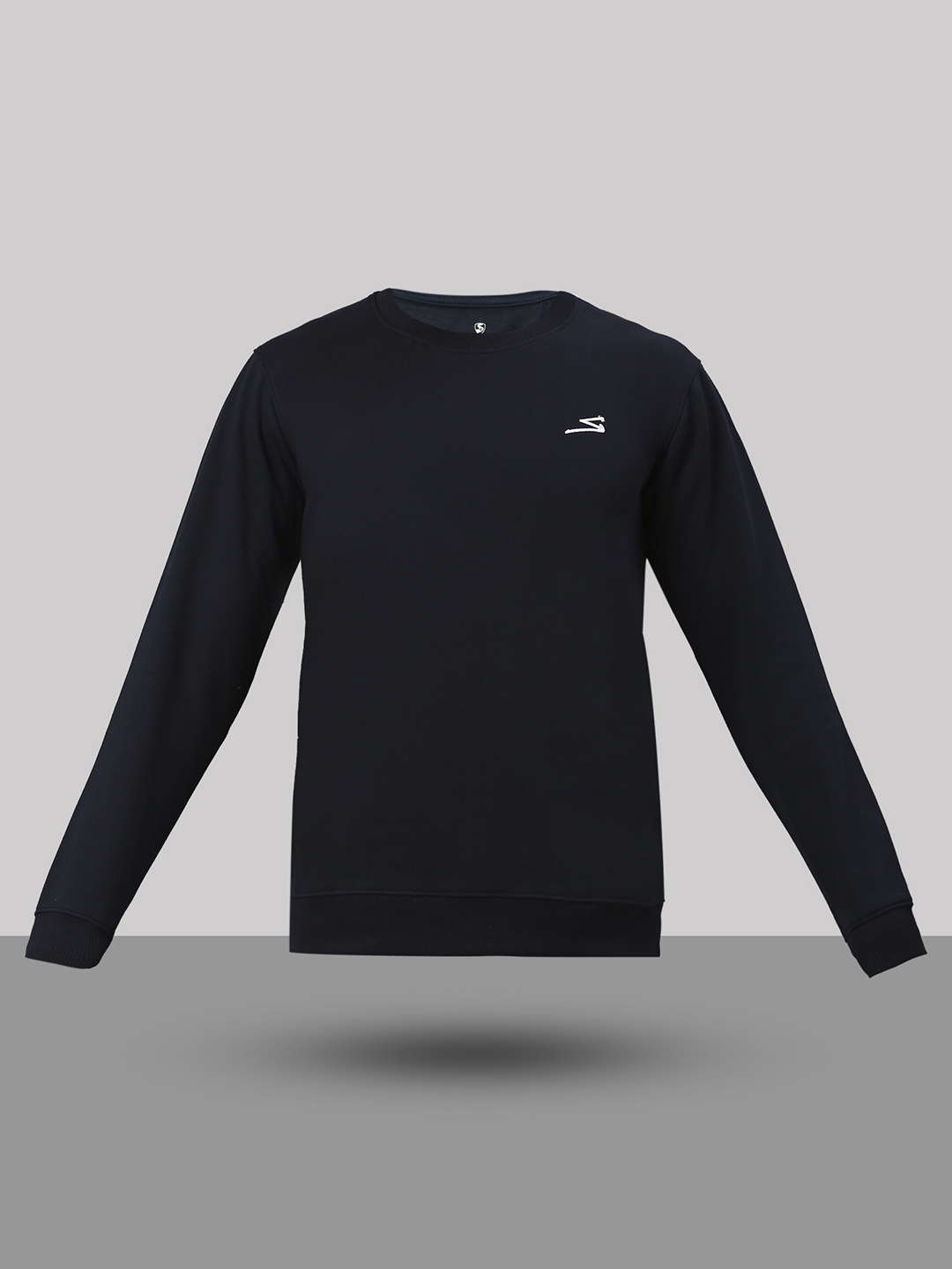 SG Men Navy Blue Solid Long Sleeves Round Neck Sweatshirts (6)