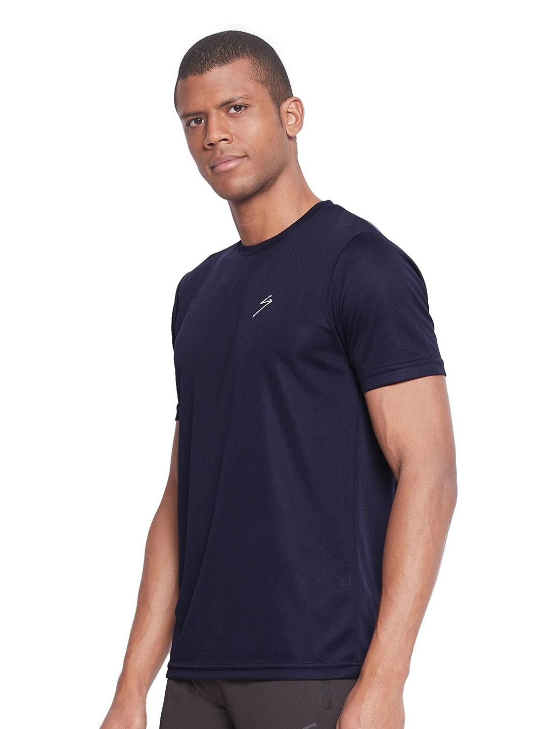 SG Men Navy Blue Solid Short Sleeves Polo Collar T-Shirts (4)