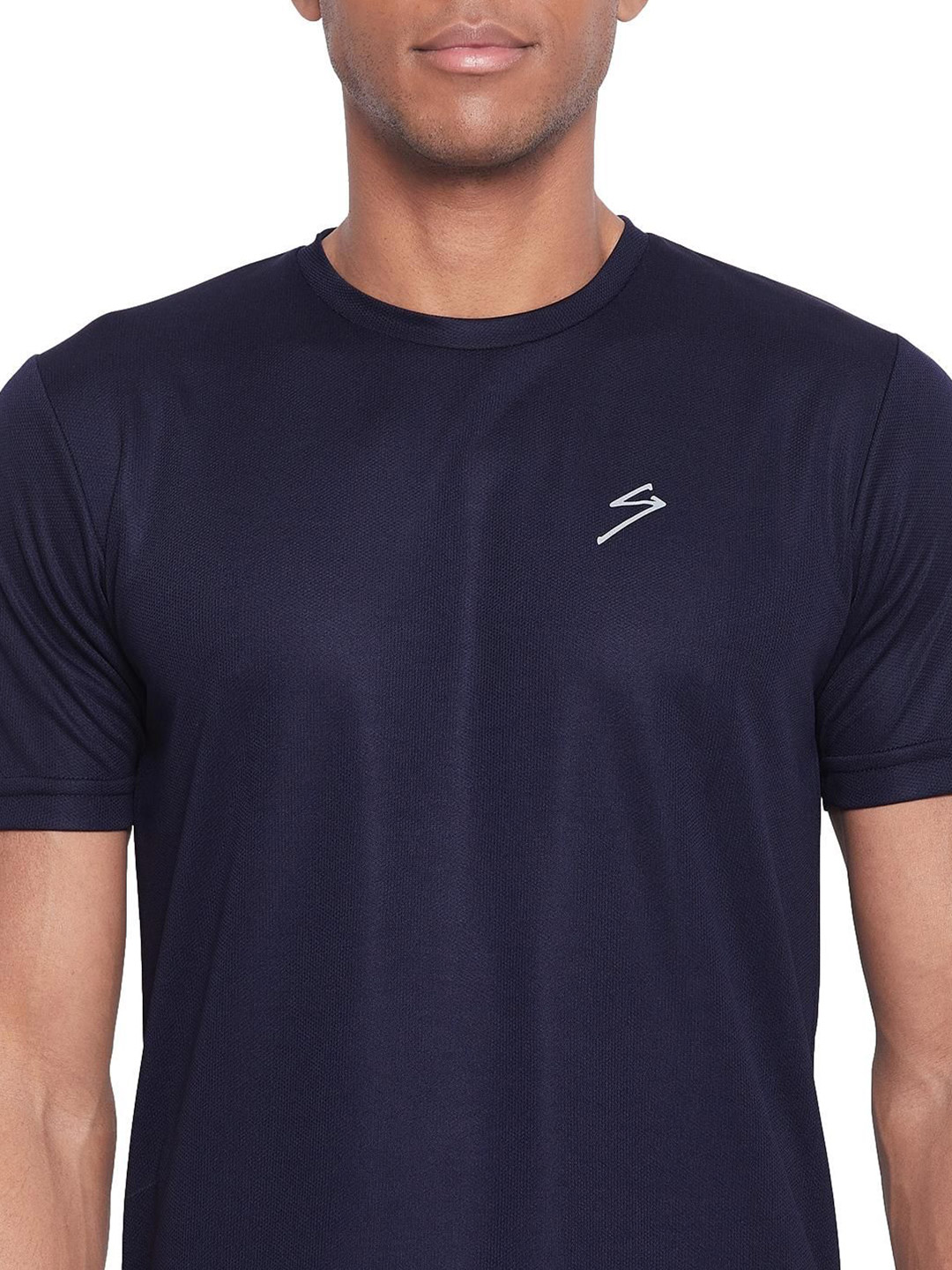 SG Men Navy Blue Solid Short Sleeves Polo Collar T-Shirts (6)