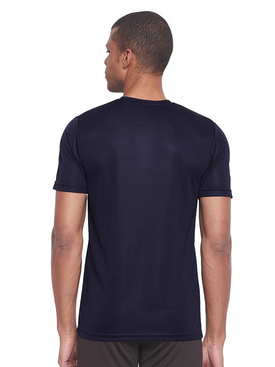 SG Men Navy Blue Solid Short Sleeves Polo Collar T-Shirts (3)