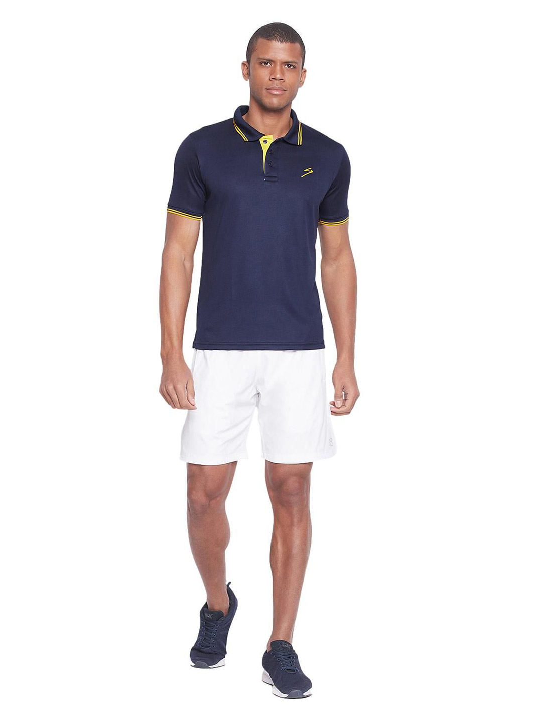 SG Men Navy Blue Solid Short Sleeves Polo Collar T-Shirts (4)