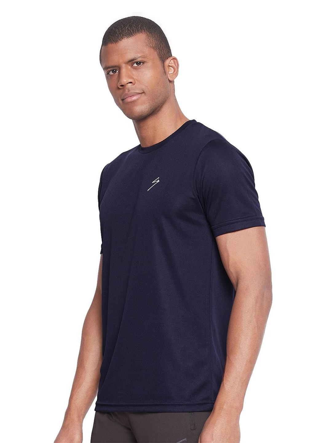 SG Men Navy Blue Solid Short Sleeves Polo Collar T-Shirts (2)