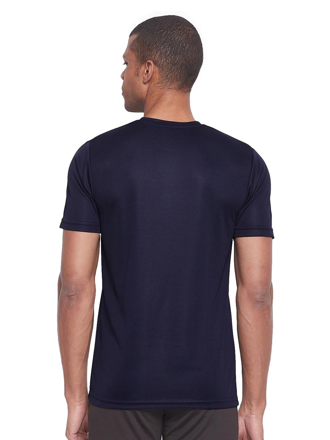 SG Men Navy Blue Solid Short Sleeves Polo Collar T-Shirts (3)