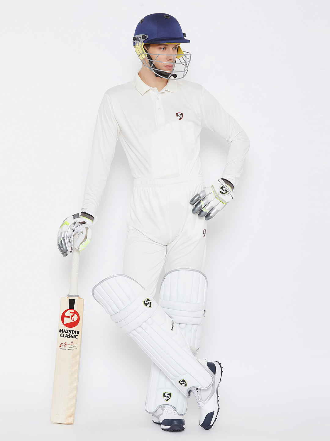 SG Men Off-White SG Club Cricket Set(Pant + Shirt) (1)