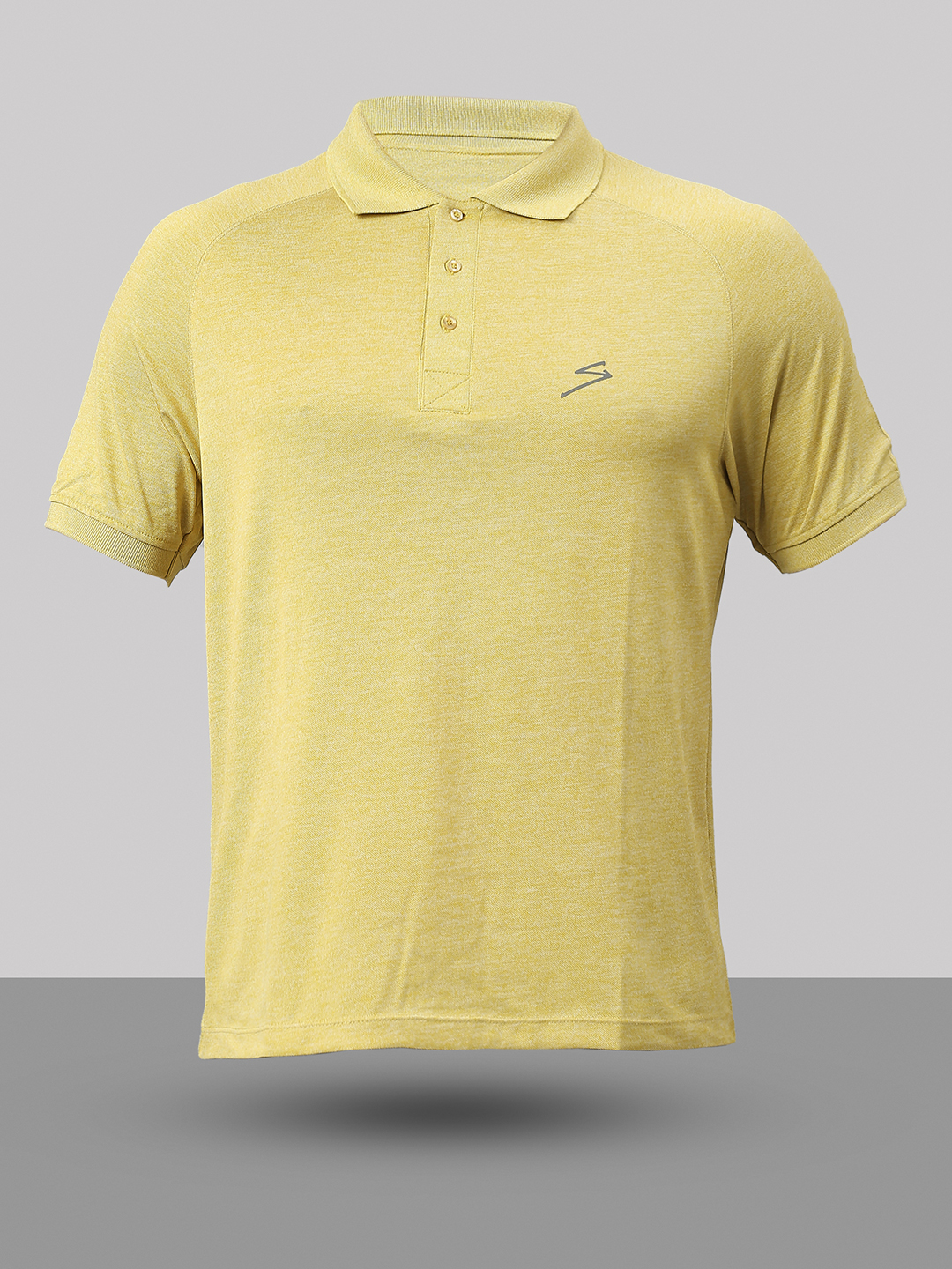 SG Men Oil Yellow Solid Short Sleeves Polo Collar T-Shirts (6)
