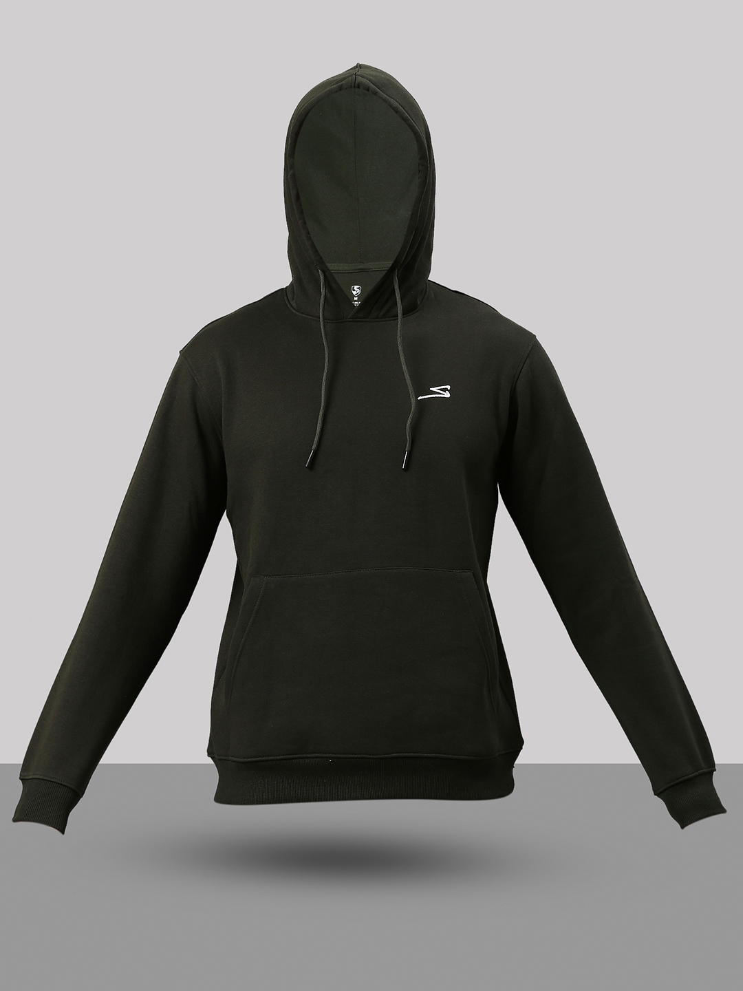 SG Men Olive Solid Long Sleeves Hooded Sweatshirts (5)