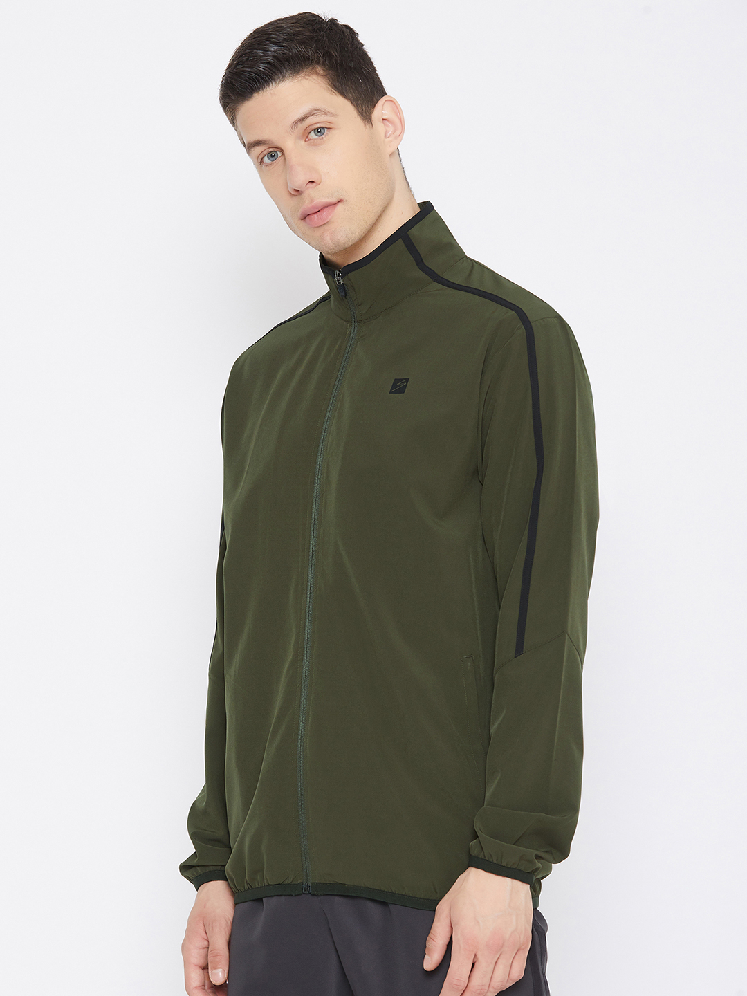 SG Men Olive Solid Long Sleeves Round Neck Co-ord Sets (2)