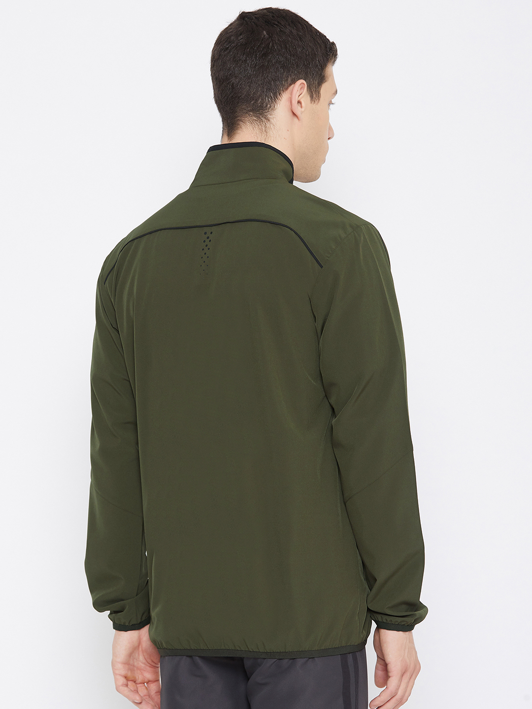 SG Men Olive Solid Long Sleeves Round Neck Co-ord Sets (3)