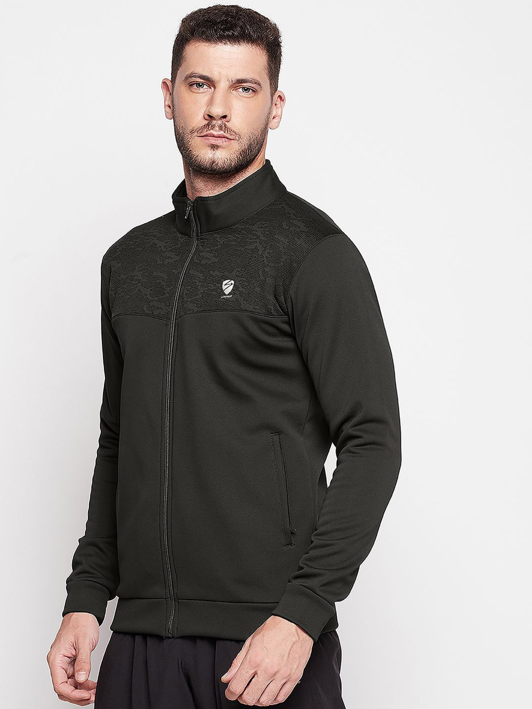 SG Men Olive Solid Long Sleeves Round Neck Jackets (4)
