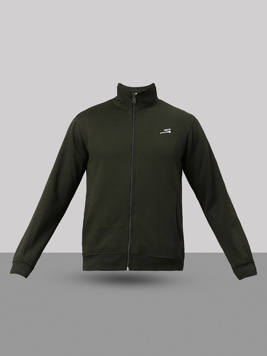 SG Men Olive Solid Long Sleeves Round Neck Jackets (5)