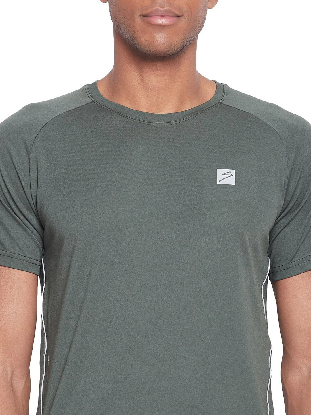 SG Men Olive Solid Short Sleeves Polo Collar T-Shirts (6)