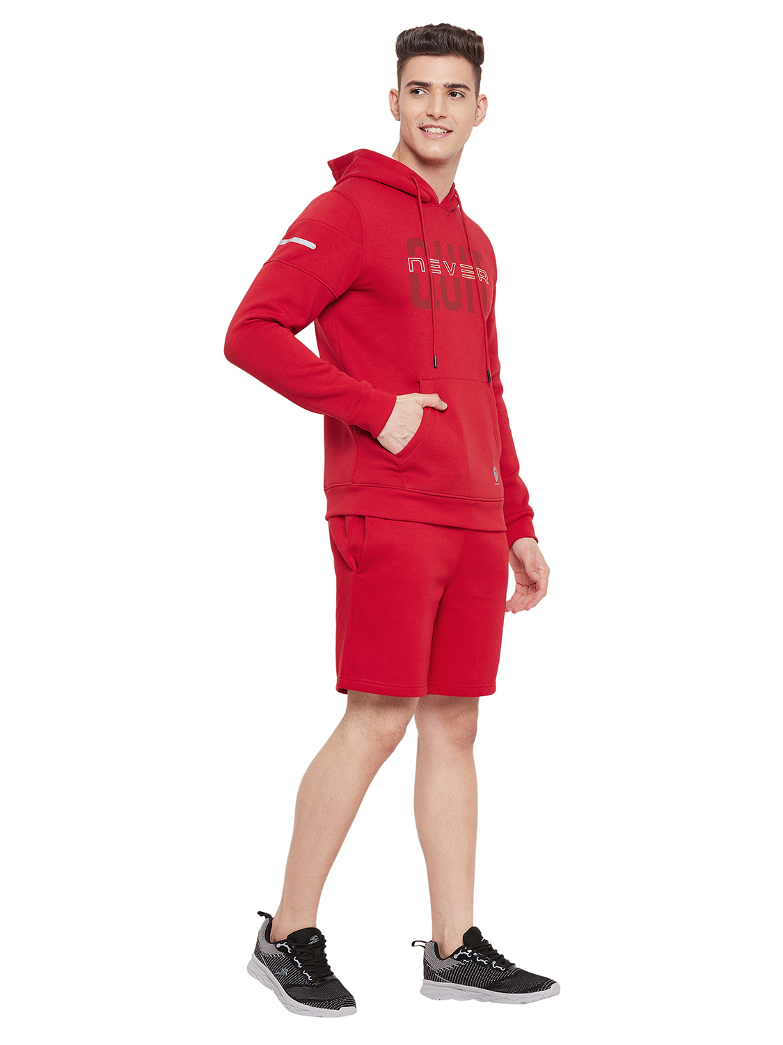 SG Men Red Solid Long Sleeves Hooded Sweatshirts (4)