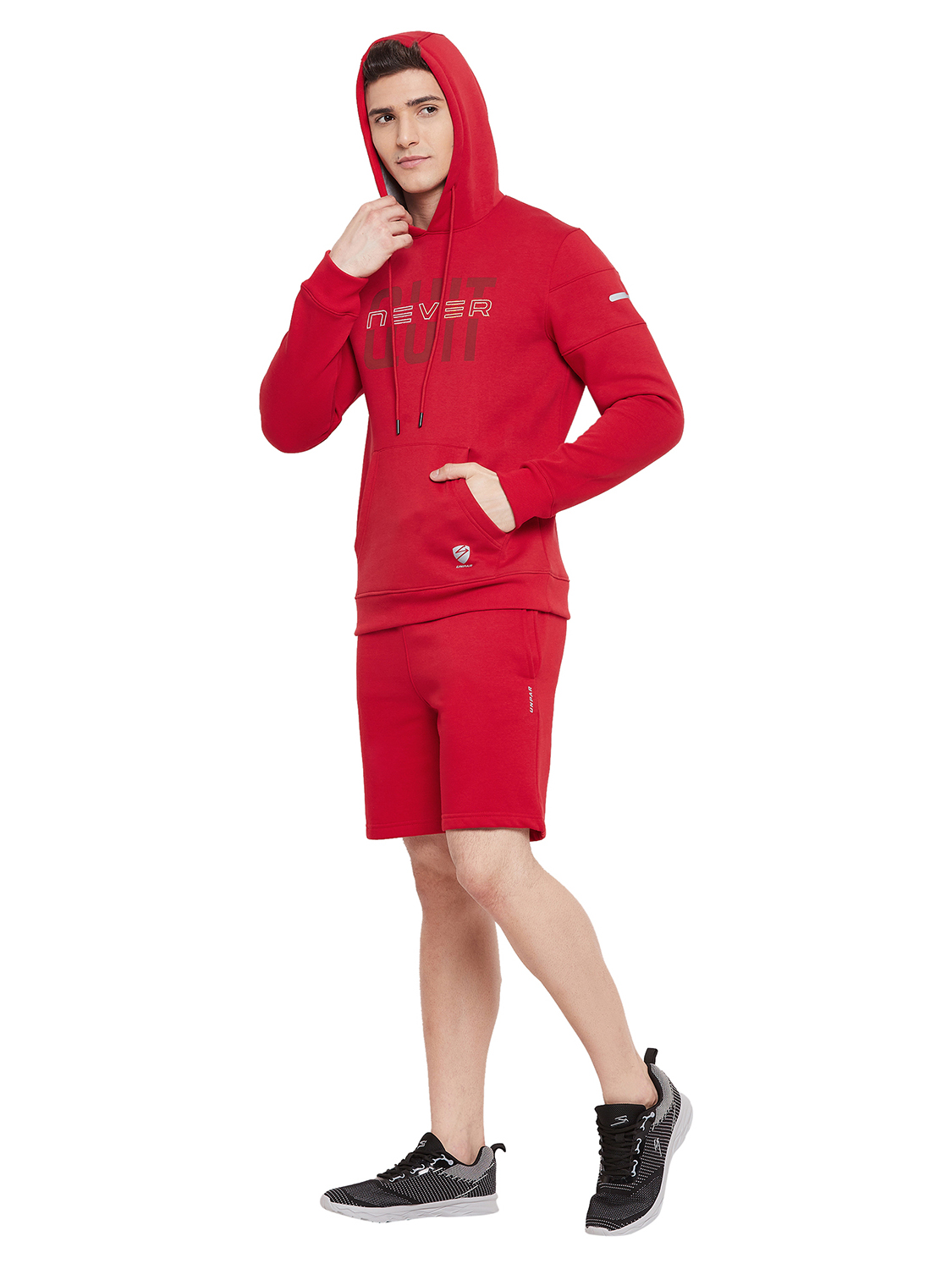 SG Men Red Solid Long Sleeves Hooded Sweatshirts (2)