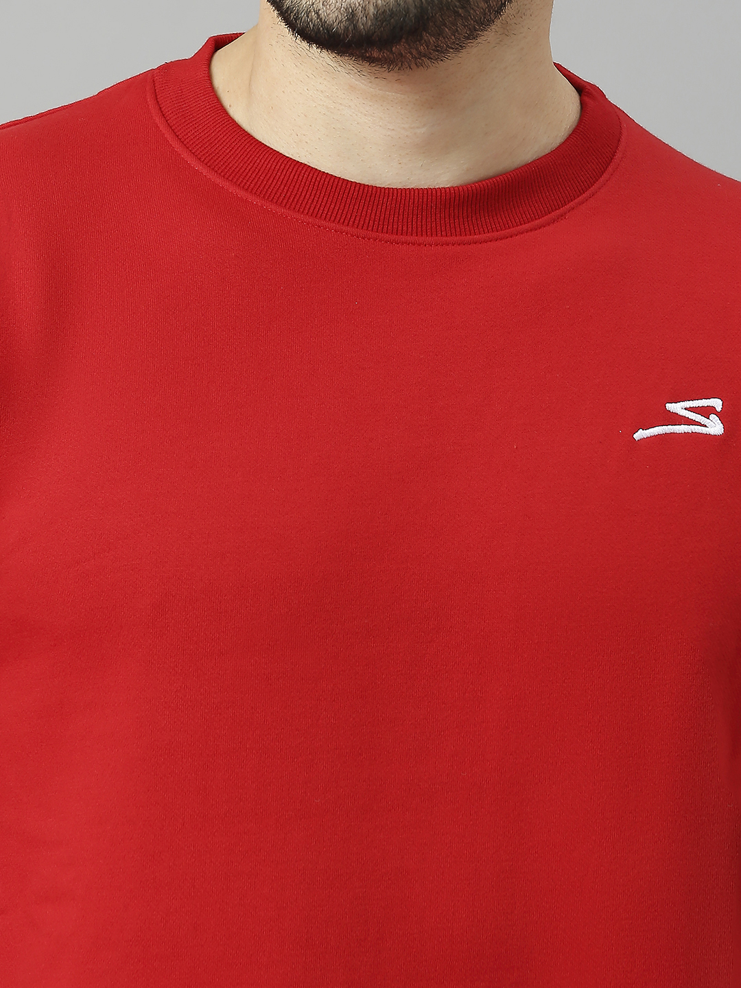 SG Men Red Solid Long Sleeves Round Neck Sweatshirts (6)