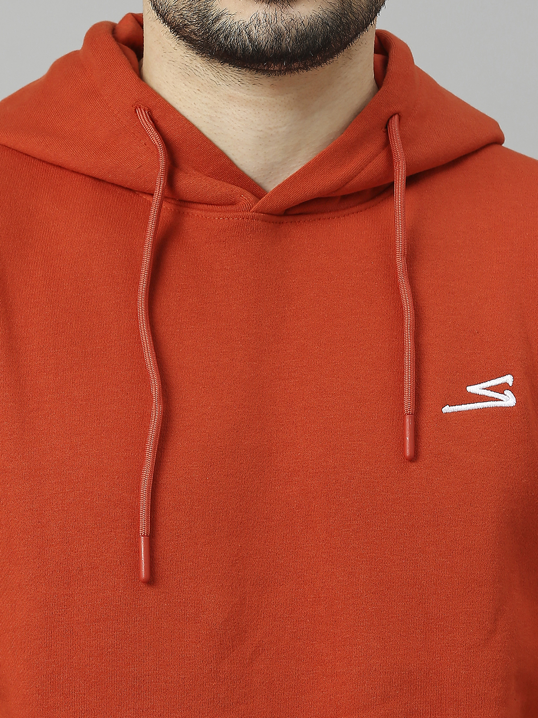SG Men Rust Solid Long Sleeves Hooded Sweatshirts (6)
