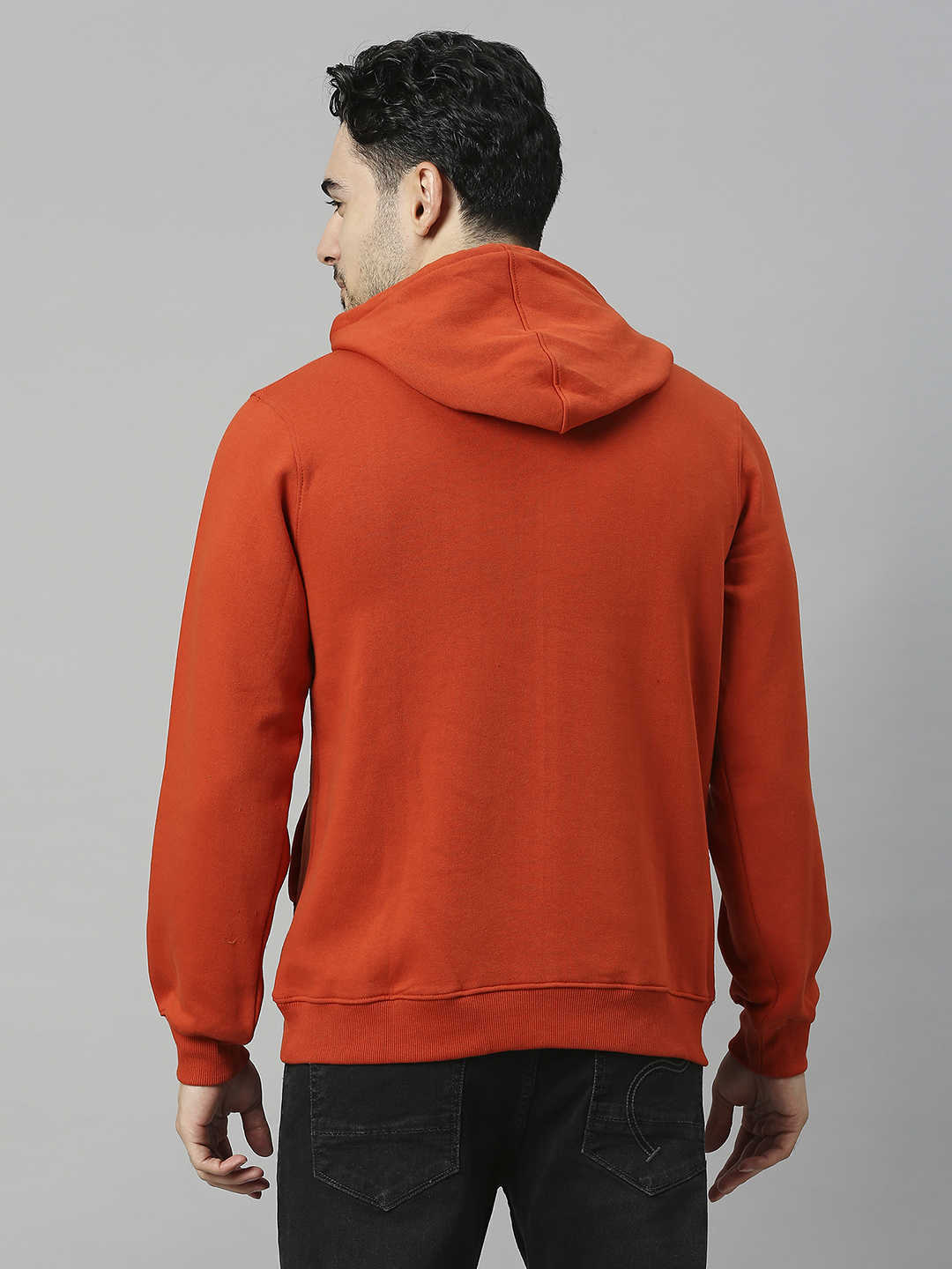SG Men Rust Solid Long Sleeves Hooded Sweatshirts (2)