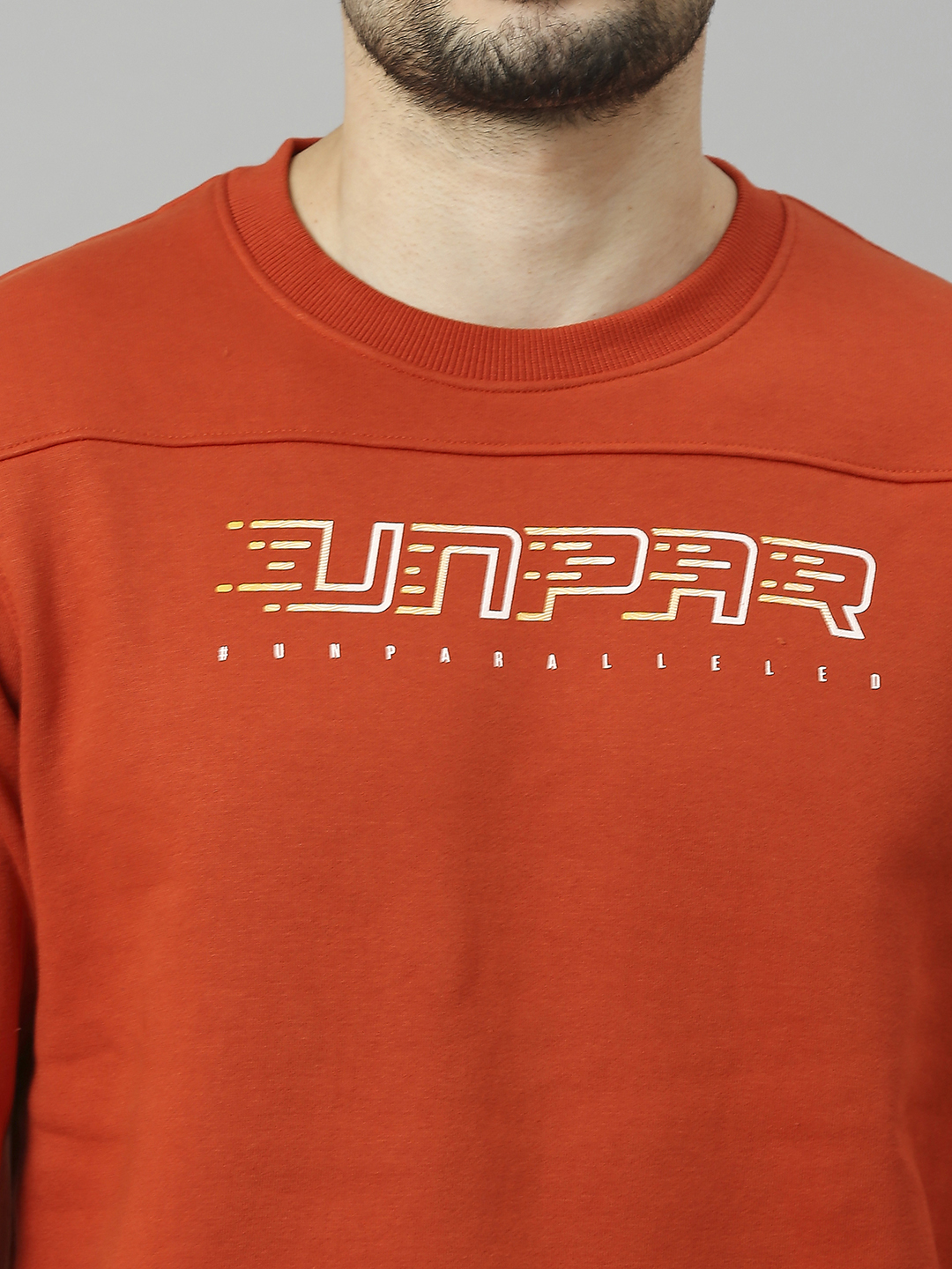 SG Men Rust Solid Long Sleeves Round Neck Sweatshirts (5)