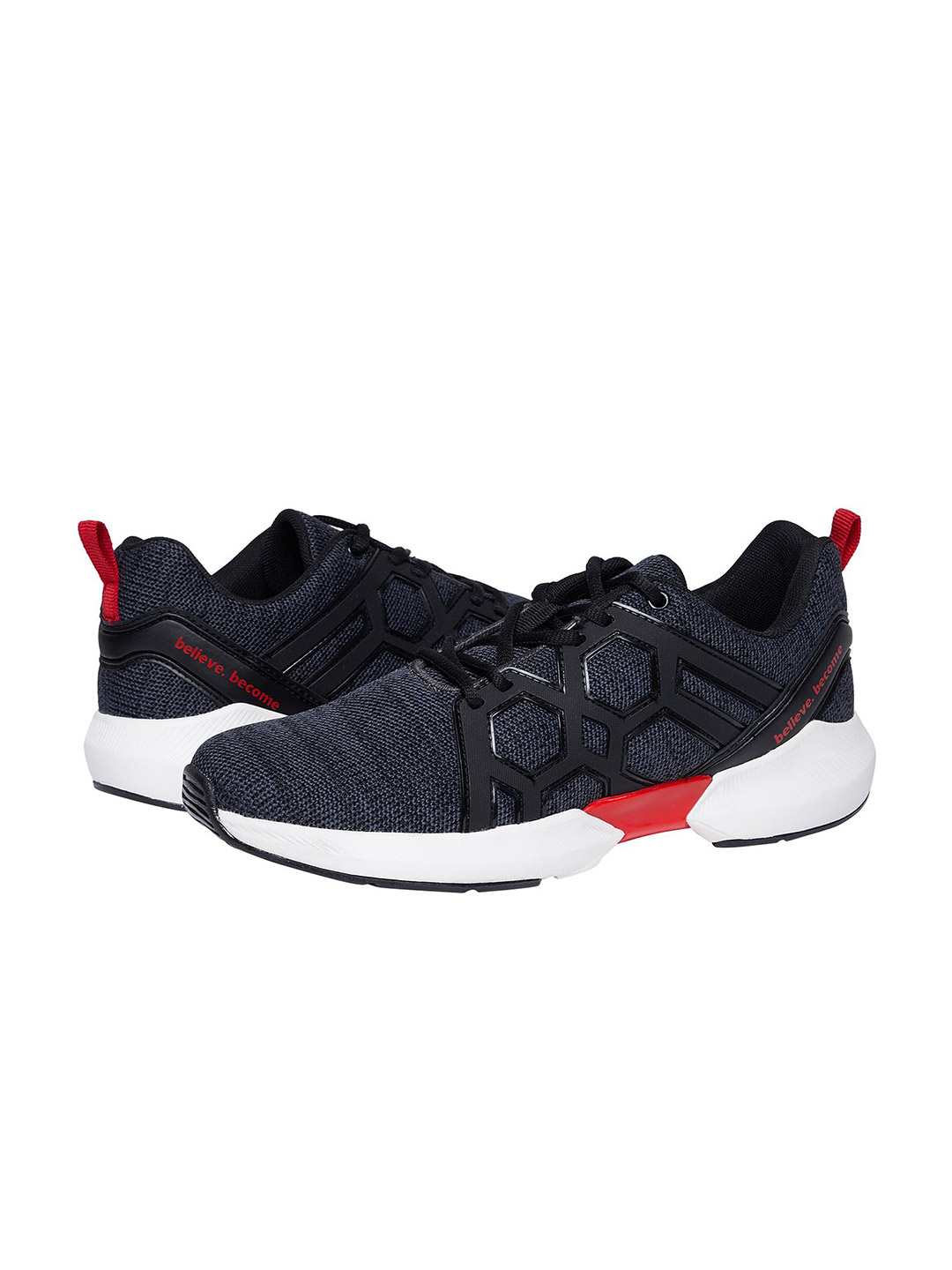 SG Men Spider Grey and Red Sports Shoes (4)