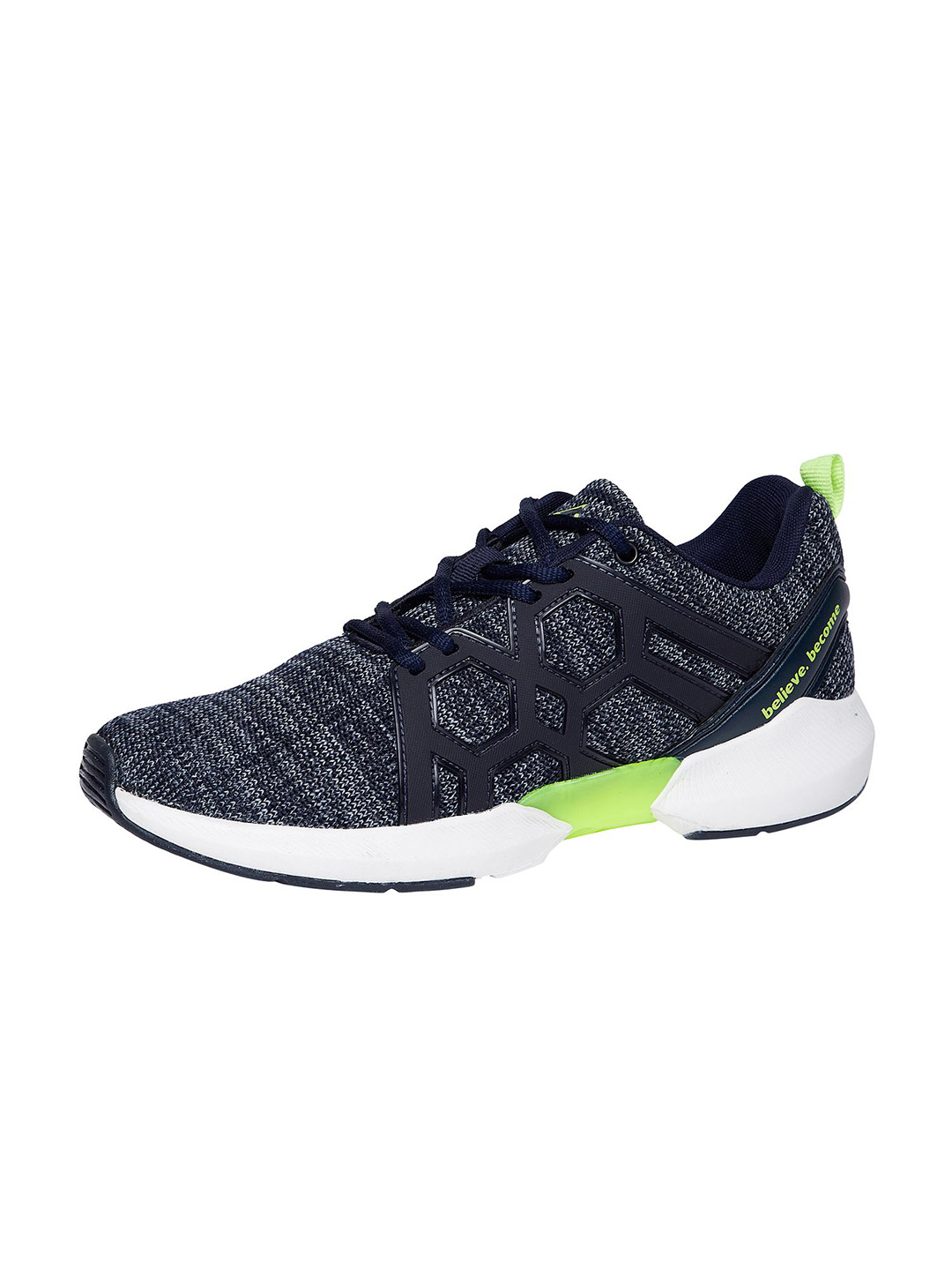 SG Men Spider Navy/Lime Sports Shoes (2)