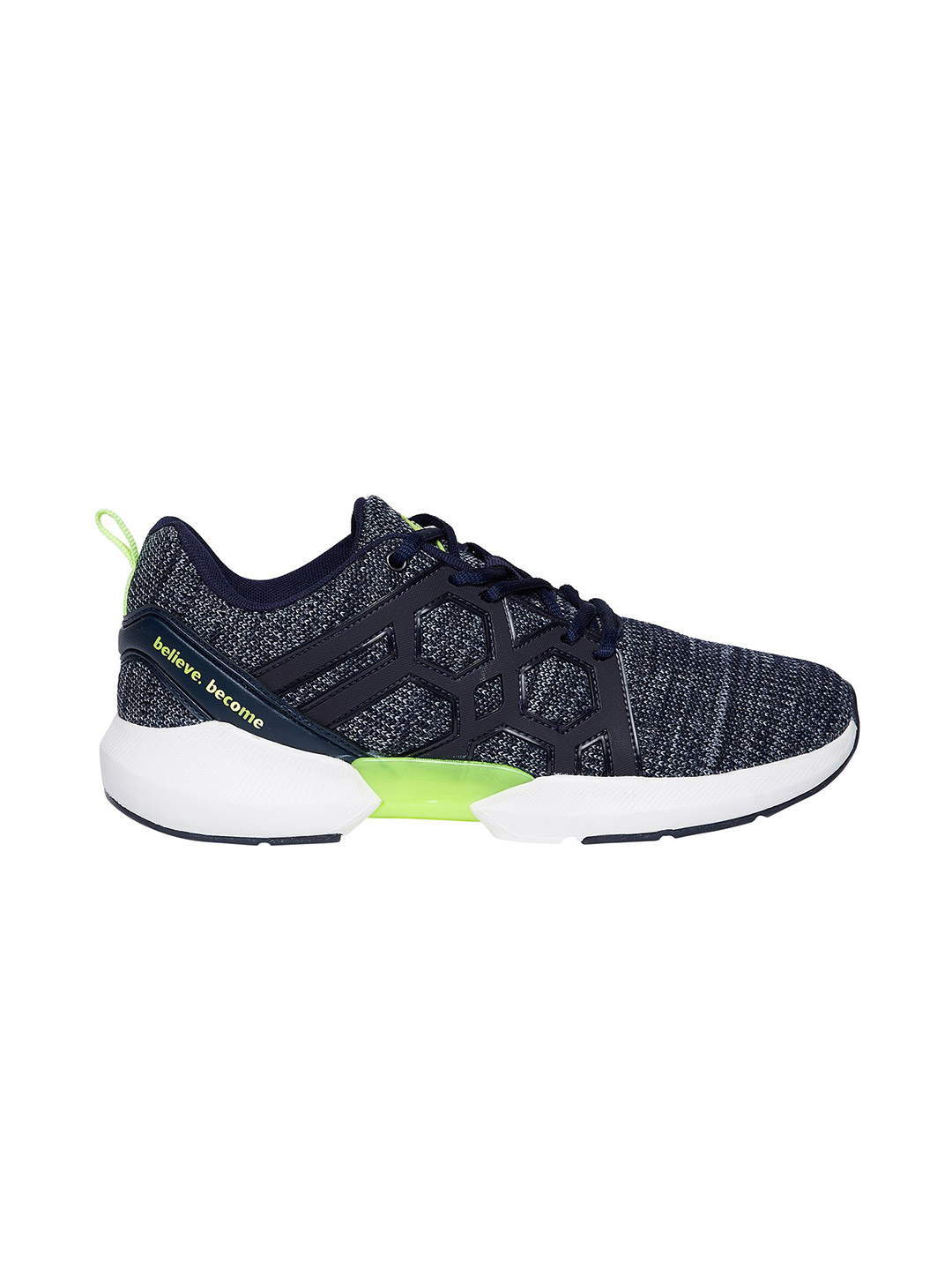 Men Spider Navy/Lime Sports Shoes